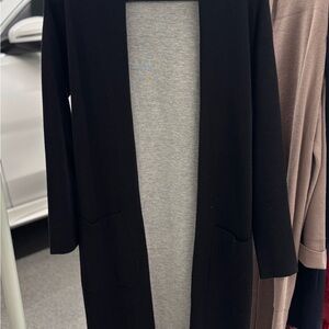 Aritzia Black Cardigan Sweater Long Open-Front